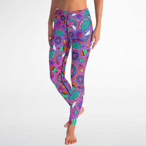Fun Colourful Yoga leggings for Face Painters and entertainers