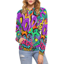 Load image into Gallery viewer, Leaky Squeaky BOOM! on Teal - Classic Women&#39;s Hoodie (XS-XL)