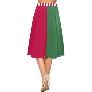 Christmas Jester - Mid Length Pleated Skirt