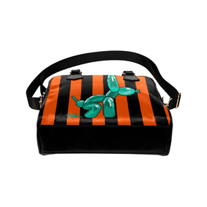 Squatting Dog - Gabi Handbag Orange and Teal