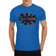 Load image into Gallery viewer, Blue T-Shirt for Face Painters and body artist&#39;s