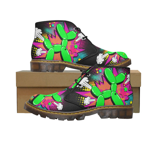 Balloon Dog Explosion - Men's Wazza Canvas Boots (SIZE 7-12)