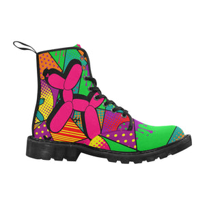 Pop Art Balloon Dog - Women's Ollie Combat Boots (SIZE US6.5-12)