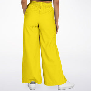 High Waisted flared track pants Yellow