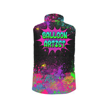 Load image into Gallery viewer, Balloon Twister and face painter vest with paint splatter 