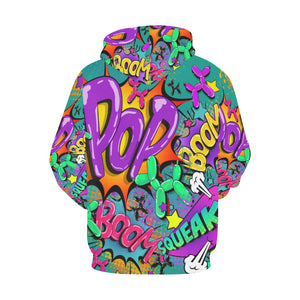 Leaky Squeaky BOOM! on Teal - Classic Women's Hoodie (XS-XL)