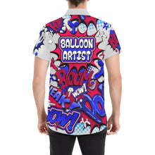 Load image into Gallery viewer, Balloon Artist shirt in red, blue and grey