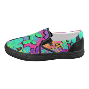 Psychedelic - Canvas Slip-On's (SIZE 6-10)