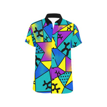 Load image into Gallery viewer, Balloon Dog Shirt Blue, Yellow and Purple 