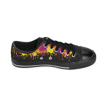 Load image into Gallery viewer, Dripping paint on Black - Men&#39;s Sully Canvas Shoe (SIZE 13-14)