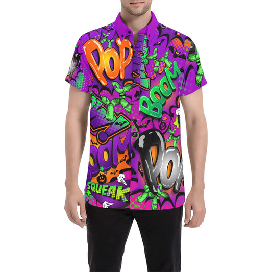 Halloween shirt for balloon twisting entertainers with pop art balloon dogs