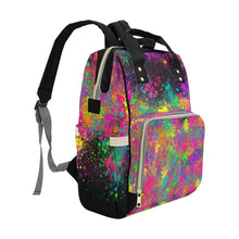 Load image into Gallery viewer, Colourful paint Splatter backpack