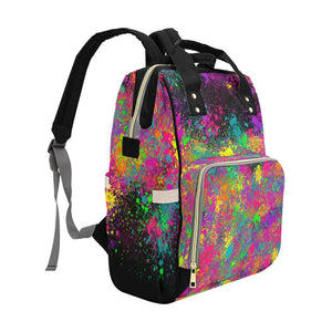 Colourful paint Splatter backpack