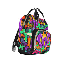 Load image into Gallery viewer, Leaky Squeaky BOOM! on Black - Banksy Backpack