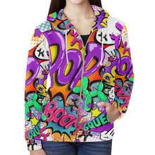 Load image into Gallery viewer, Leaky Squeaky BOOM! on White - Classic Women&#39;s Zip Hoodie (XS-2XL)