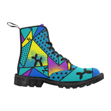 Load image into Gallery viewer, Tropical Smurf - Women&#39;s Ollie Combat Boots (SIZE US6.5-12)