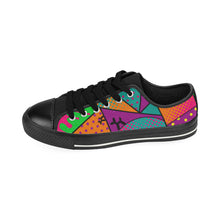 Load image into Gallery viewer, Colourful Black Dog - Women&#39;s Sully Canvas Shoes (SIZE 11-12)