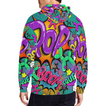 Load image into Gallery viewer, Leaky Squeaky BOOM! on Teal - Classic Men&#39;s Zip Hoodie (3XL-4XL)