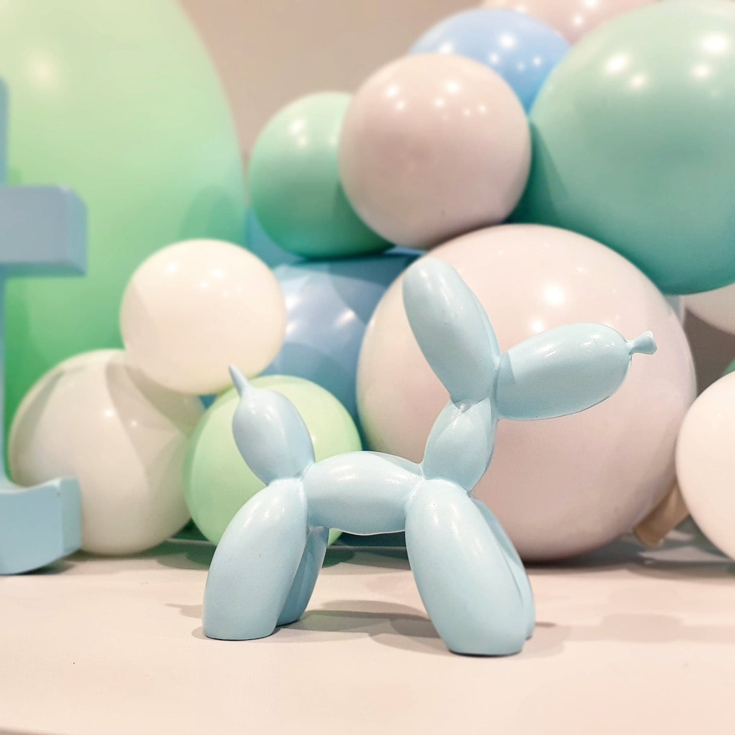 Pastel Blue Balloon Dog Statue