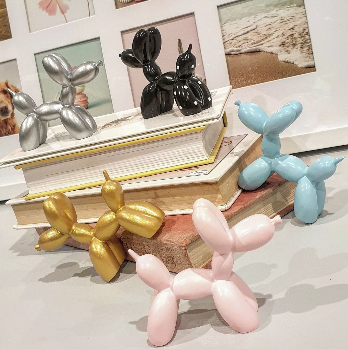 Pastel Blue Balloon Dog Statue