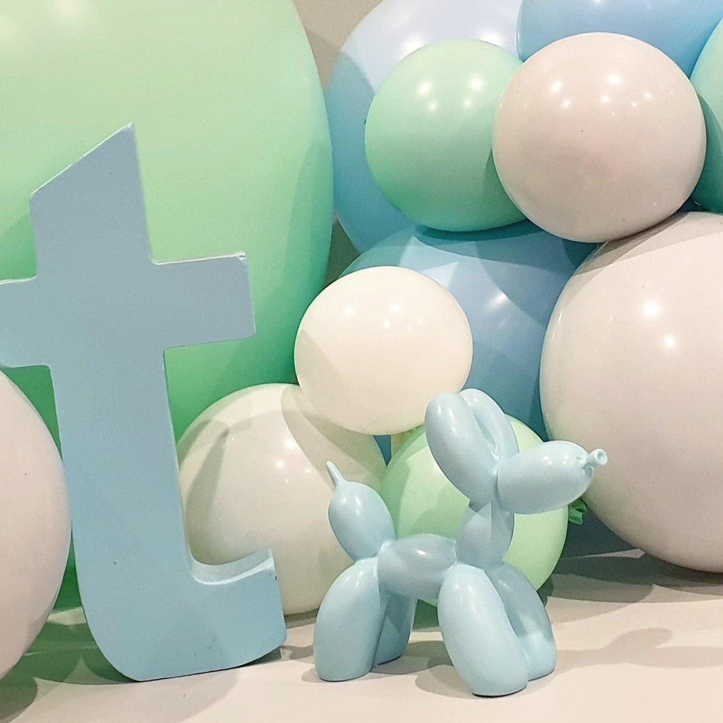 Pastel Blue Balloon Dog Statue