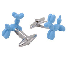 Load image into Gallery viewer, Blue Balloon Dog Cufflinks