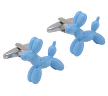 Load image into Gallery viewer, Blue Balloon Dog Cufflinks