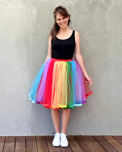Clowning Around - Rainbow Tulle Petticoat