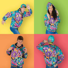 Load image into Gallery viewer, Leaky Squeaky BOOM! on Teal - Classic Men&#39;s Zip Hoodie (3XL-4XL)