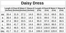 Load image into Gallery viewer, Balloon Dog Apparel Sizing Guide for Daisy Dress