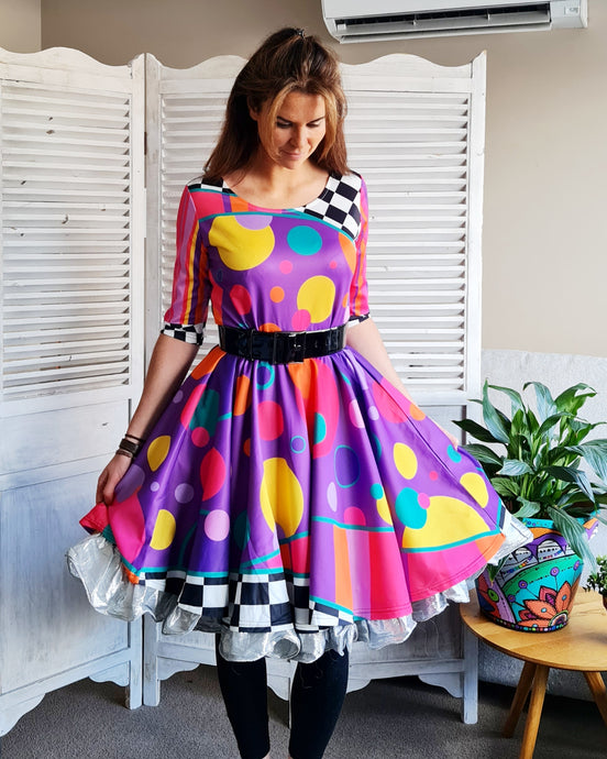 Clowning Dress with Sleeves Balloon Dog Apparel