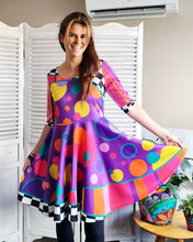 Load image into Gallery viewer, Fun and Colourful Clown Dress with Sleeves