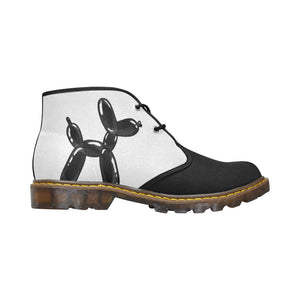 Classic Black And White - Men's Wazza Canvas Boots (SIZE 7-12)