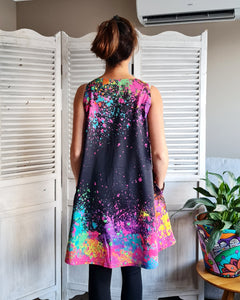 Paint Splatter Dress Flared Shift