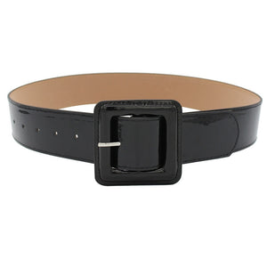 Black Patent Leather Belt