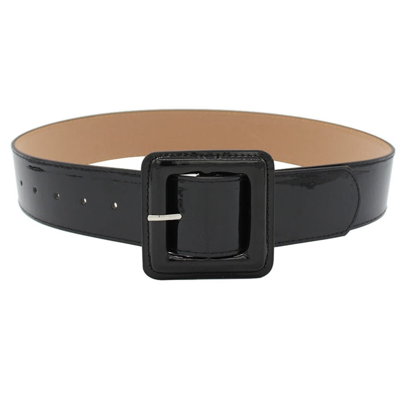 Black Patent Leather Belt