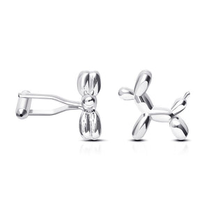 Sliver Balloon Dog Cufflinks