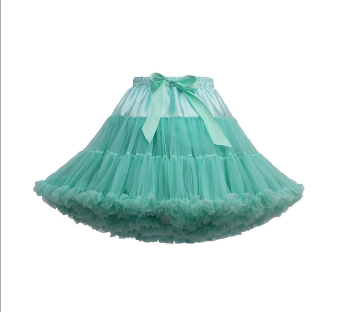 Mint green short petticoat for face painting and balloon twisting
