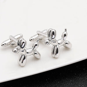 Sliver Balloon Dog Cufflinks