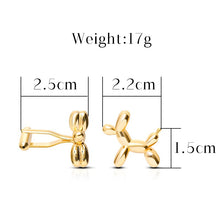 Load image into Gallery viewer, Sliver Balloon Dog Cufflinks