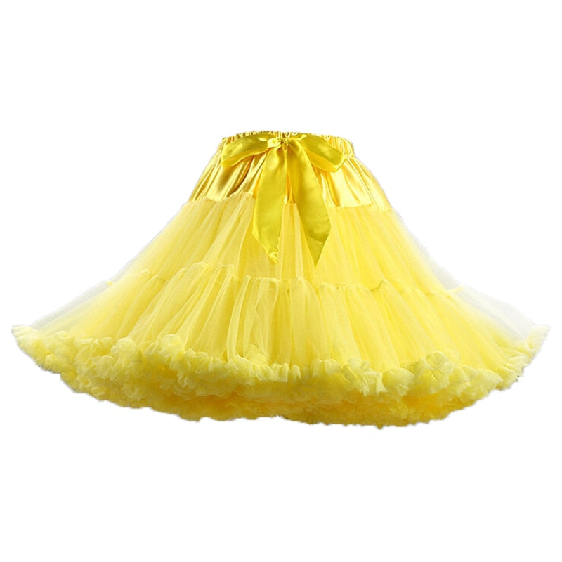 Yellow petticoat short, soft and super puffy