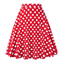 Load image into Gallery viewer, Red with white Polka dots - Juliette Swing Skirt