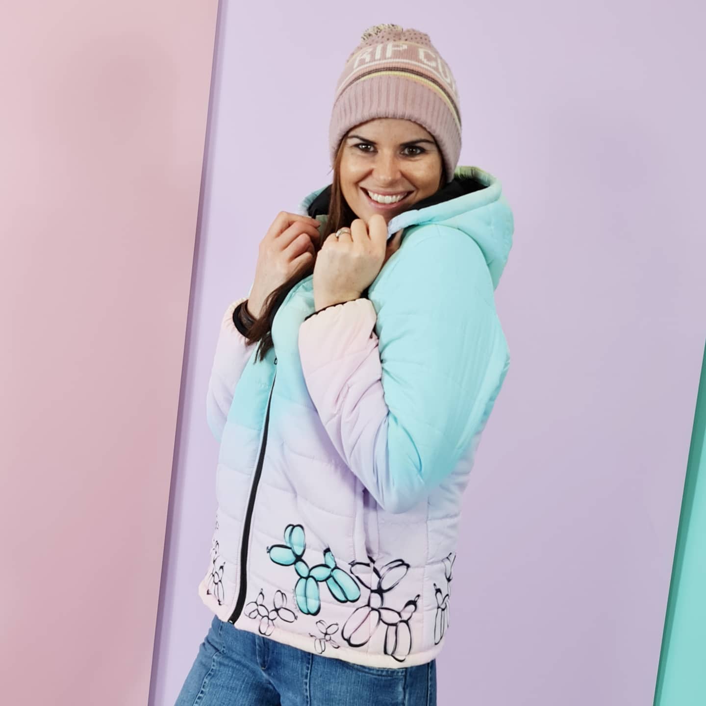 Balloon Twister Jacket Pastel Rainbow
