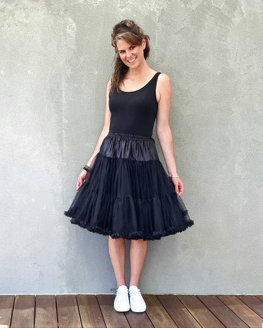 Rockabilly Petticoat Black Long 