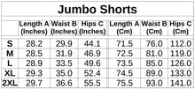 Load image into Gallery viewer, Balloon Dog Apparel Jumbo Shorts Sizing Guide