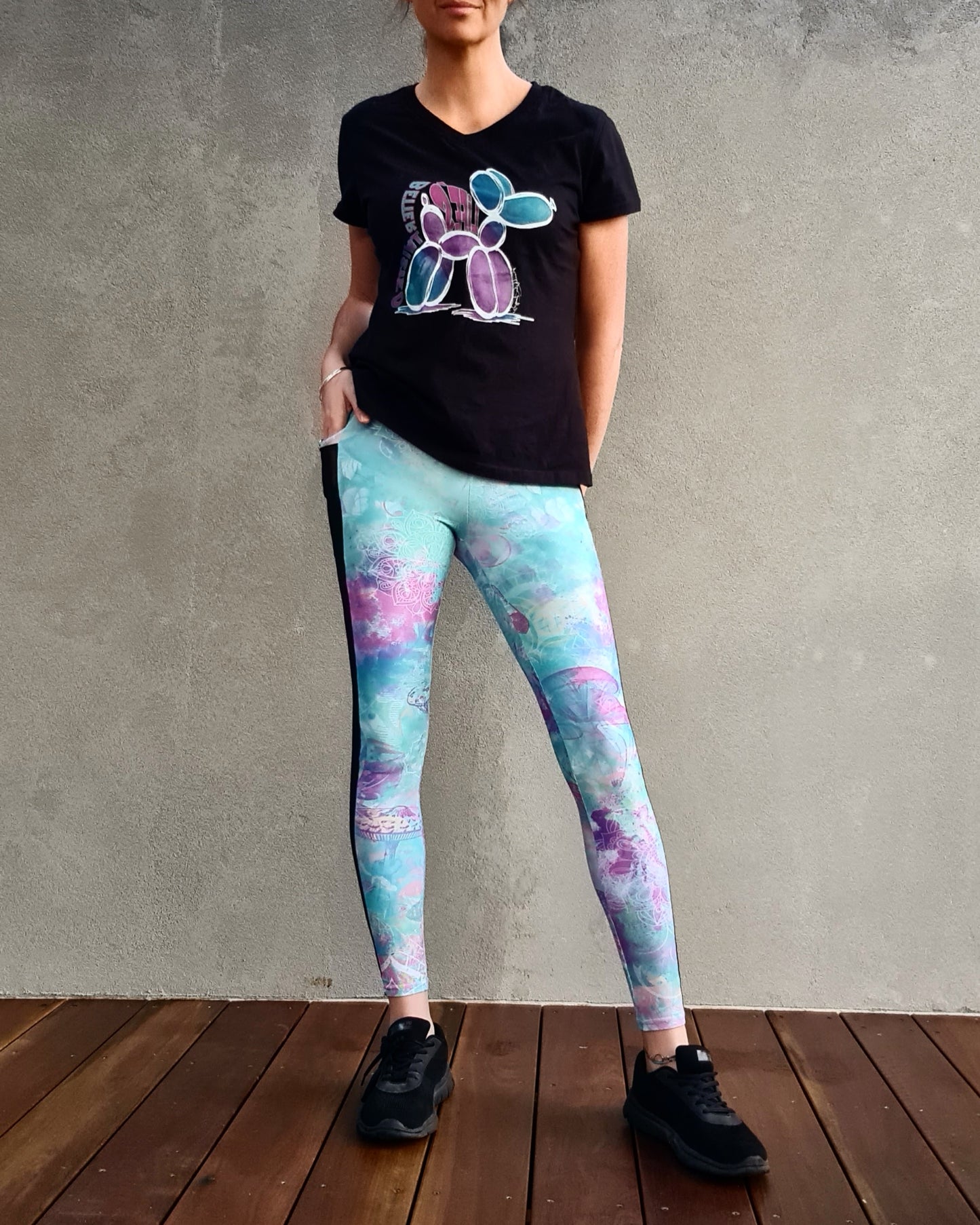 Magic Mushroom - Leggings with mesh pocket