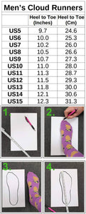 Cloud Runners Sizing Guide Balloon Dog Apparel