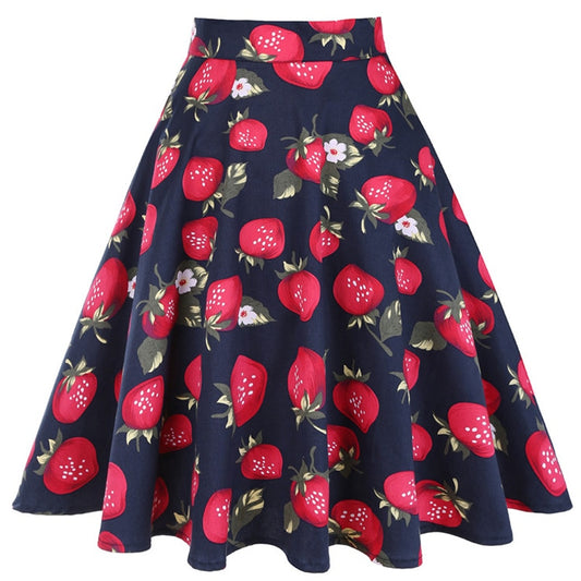 Strawberries - Juliette Swing Skirt