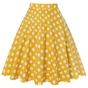 Yellow Polka Dot - Juliette Swing Skirt