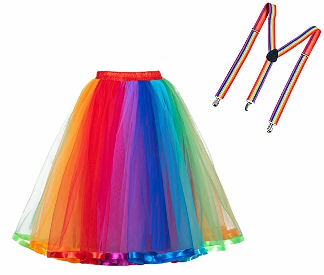 Rainbow Petticoat for Balloon Twisters, Clowns, Face Painters and entertainers